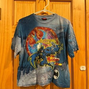Vintage Kids Medium  Batman & Robin Extreme Heat Tie Dye T-Shirt Excellent!